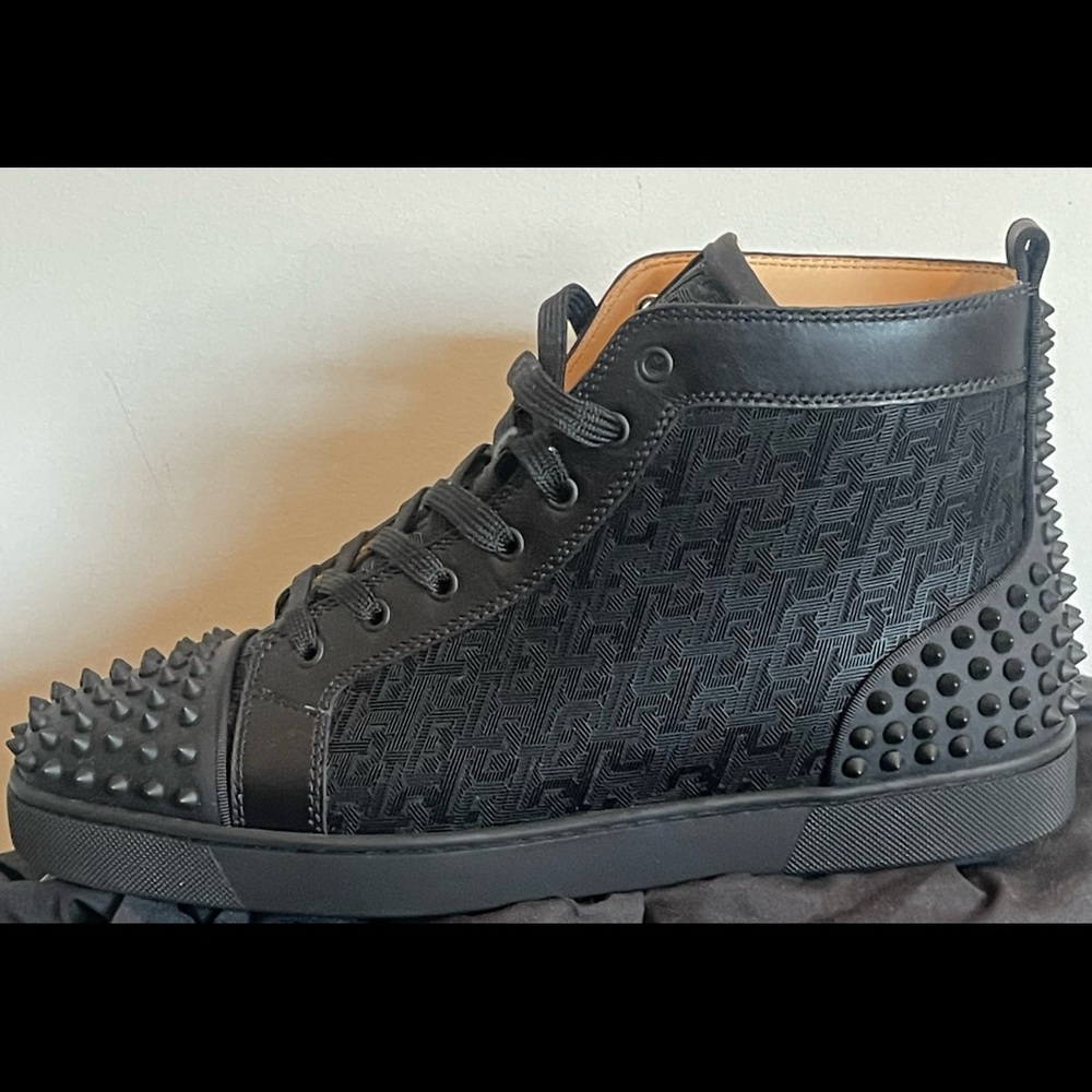 Christian Louboutin Spiked High-Top Sneakers